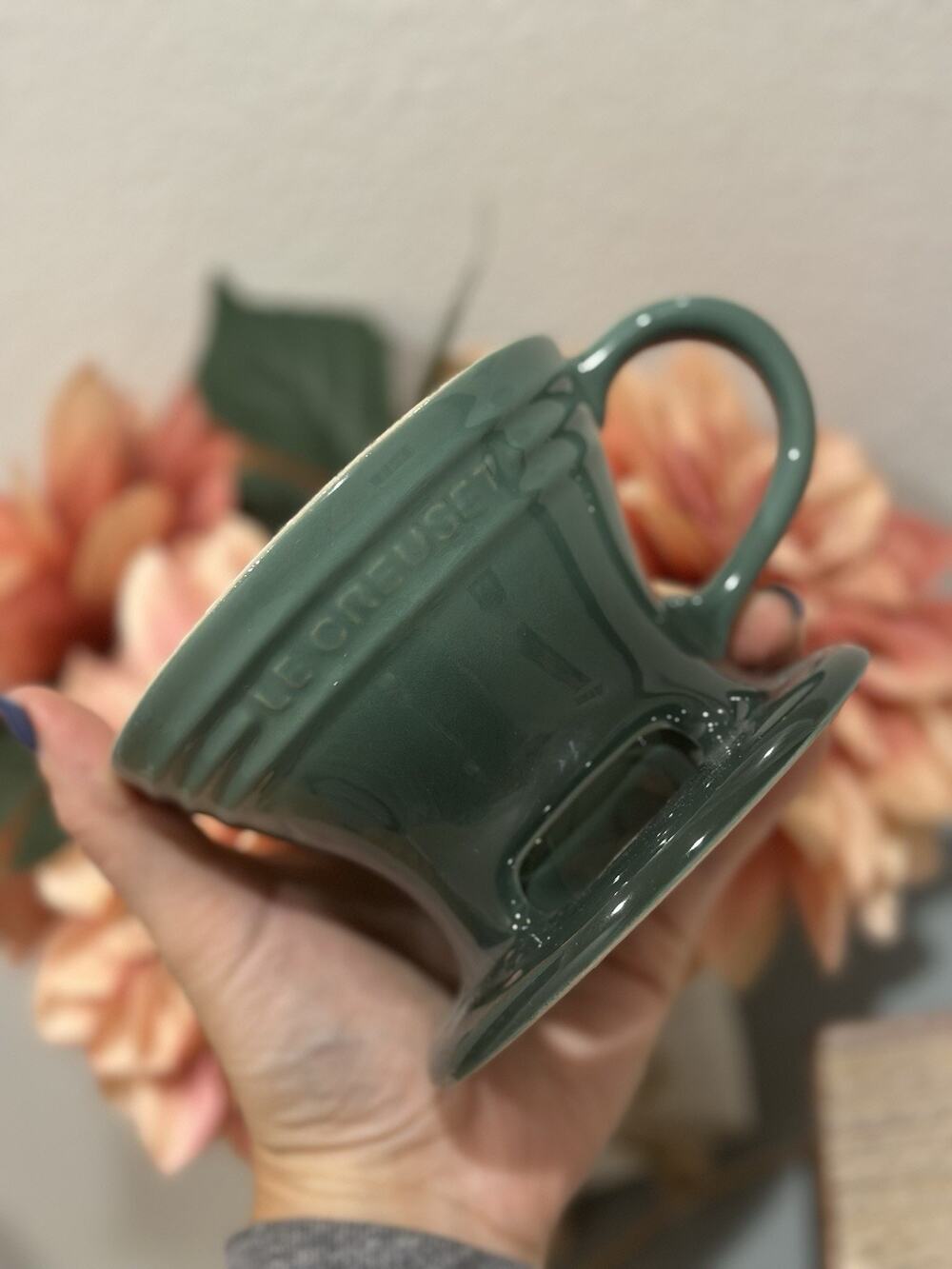 Le Creuset Pour Over Coffee Cone Stoneware Second Choix Artichoke Artichaut NEW
